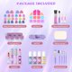 thumbnail image 2 of Set de Maquillaje PERRYHOME para Niñas 57 Piezas No Tóxico y Lavable, 2 of 9