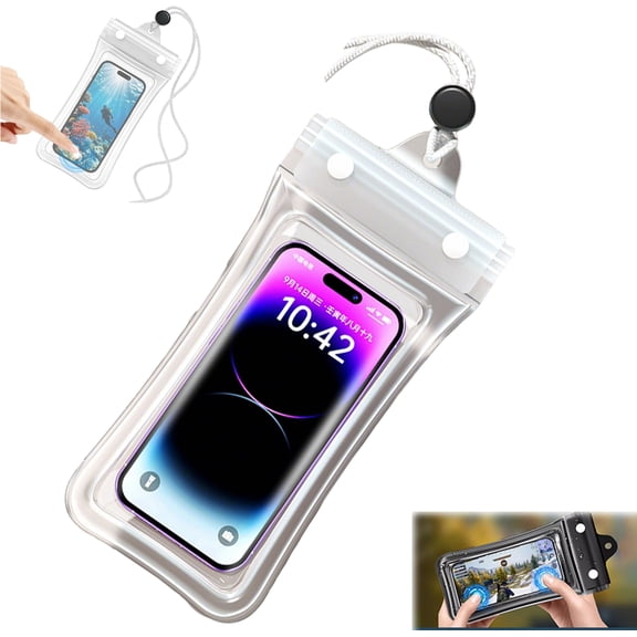 Waterproof Phone Bag,Clear Floating Touch Screen with Lanyard - Waterproof Pouch for Swimming | for Men Women Surfing Snorkeling Drifting Swimming Outdoor Cruise Travel Beach