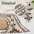 thumbnail image 6 of Southwest Throw Pillow Cover, Pillowcase Protectors with Zipper, Breathable Decorative Lumbar Pillow Case Cover, Brown Bohemian Abstract American Aztec Pillow Shams for Couch Sofa 12x20Inch, 6 of 8