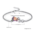 thumbnail image 5 of Rose Flower Urn Bracelet for Ashes for Women Stainless Steel Cremation Keepsake Adjustable Link Bangle Memorial Gift for Human Loved Ones, 5 of 6