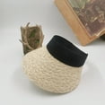 thumbnail image 4 of SPRING PARK Women Summer Straw Hat Visor Fold able Roll Up Wide Brim Open Top Sun Cap, 4 of 4