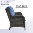 thumbnail image 6 of POCASSY 8 Piece Rattan Outdoor Conversation Furniture Set Wicker Sofa Seating Group with Cushions for Backyord, Garden, Pool, 6 of 10
