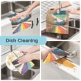 thumbnail image 2 of Yayeee 6 Pack Kitchen Dish Cloths for Washing Dishes Soft Absorbent Microfiber Towels, Colorful Road at Night, 2 of 9