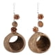 thumbnail image 2 of 46mm Rose Gold Nido de Pájaro de coco, nidos de cría de loros, columpio para pájaros, juguete colgante, casa para pájaros, 2 of 5