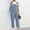 Blue, variant on HUPOM Cropped Pants Women Womens Pants Chinos High Waist Rise Ankle Straight-Leg Blue L