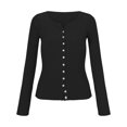 thumbnail image 5 of Vedolay Women's Sweaters Open Front Cardigan Coat Knit Coats for Women 2023 Black,One Size, 5 of 5
