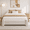 White, variant on King Size Platform Boucle Bed Frame, Heavy Duty Bedframe No Box Spring Needed, Easy Assembly, Black