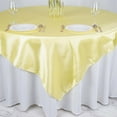 thumbnail image 5 of Efavormart 5pcs 72" SATIN Square Tablecloth Overlay For Wedding Catering Party Table Decorations YELLOW Square Tablecloth Cover, 5 of 5