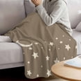 thumbnail image 3 of Modern Blanket Soft Cozy Warm Throw Blanket for Couch, Plush Fuzzy Flannel Fleece Blankets for Sofa, Japanese Style Minimalist Moon Stars Minimalism Bed Blankets Lightweight Gifts for Women, 40"x60", 3 of 9