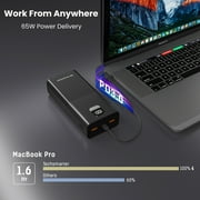 TECHSMARTER 30000mah 65W USB-C Laptop Power Bank with Samsung Super Fast Charging, Portable Charger Compatible with iPhone, Galaxy, iPad, MacBook, Chromebook, Steam Deck, Dell, HP