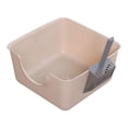 thumbnail image 2 of Caja de arena abierta Bandeja de arena para gatos Durable Fácil de limpiar Forma de U Frente bajado café Yuyangstore Bandeja de arena para gatos, 2 of 8