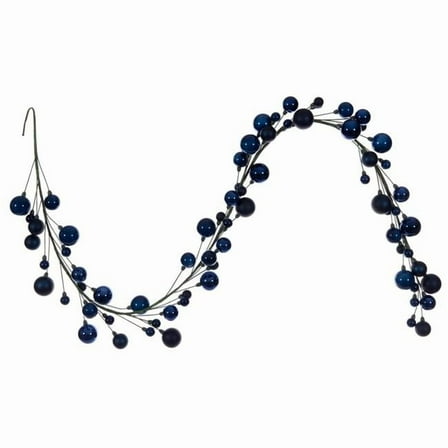 Vickerman N250131 6 ft. Midnight Blue Ball Branch Garland - 1-2 in.
