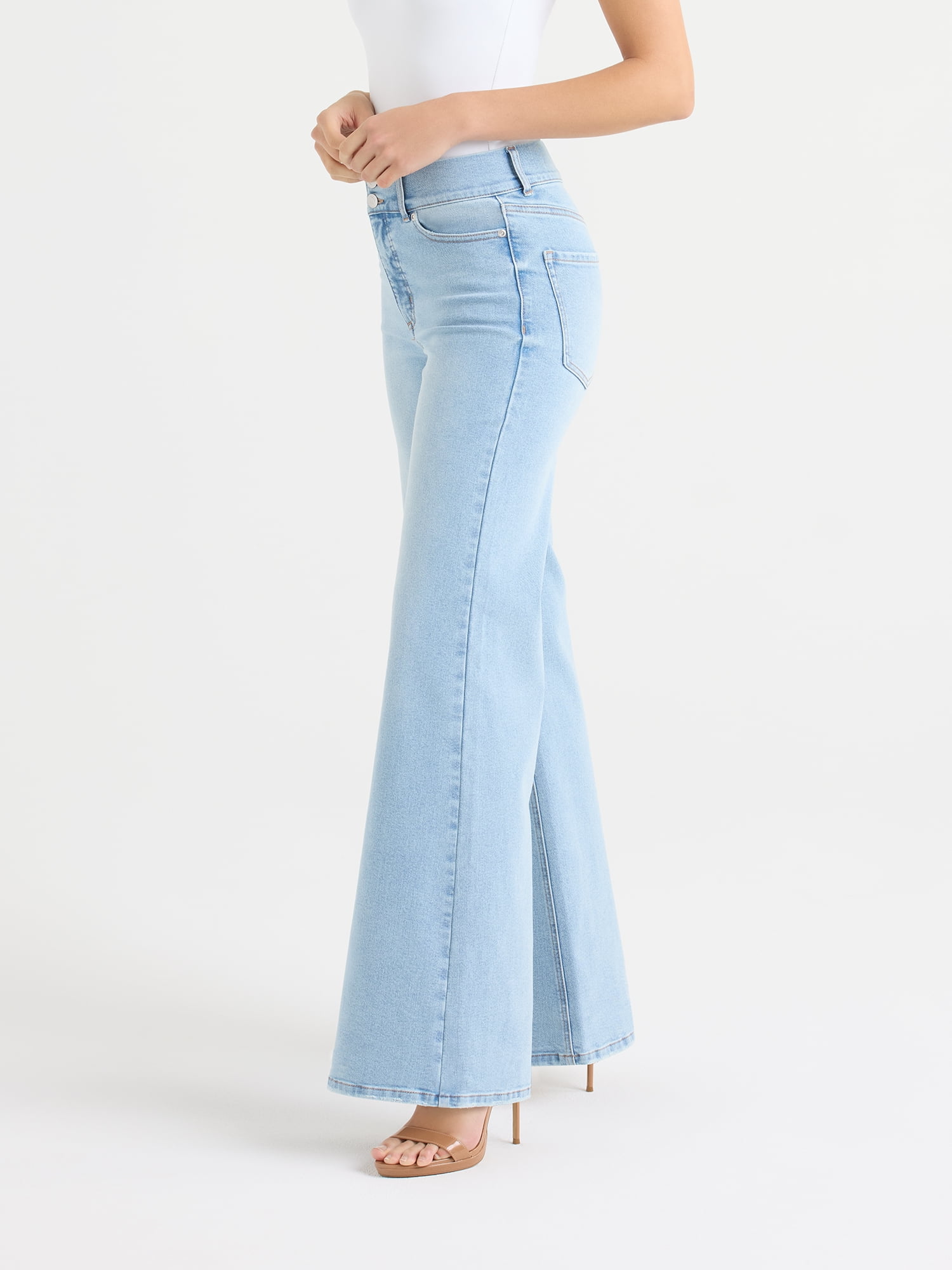 Sofia by Sofia Vergara Women's and Women's Plus Margot Wide Leg High Rise Jeans, 30.5" and 32.5" Inseams, Sizes 0-28