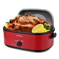 thumbnail image 1 of Costway 18QT Electric Roaster Oven with Self-Basting Lid, Removable Pan & Rack, Defrost Red, 1 of 9