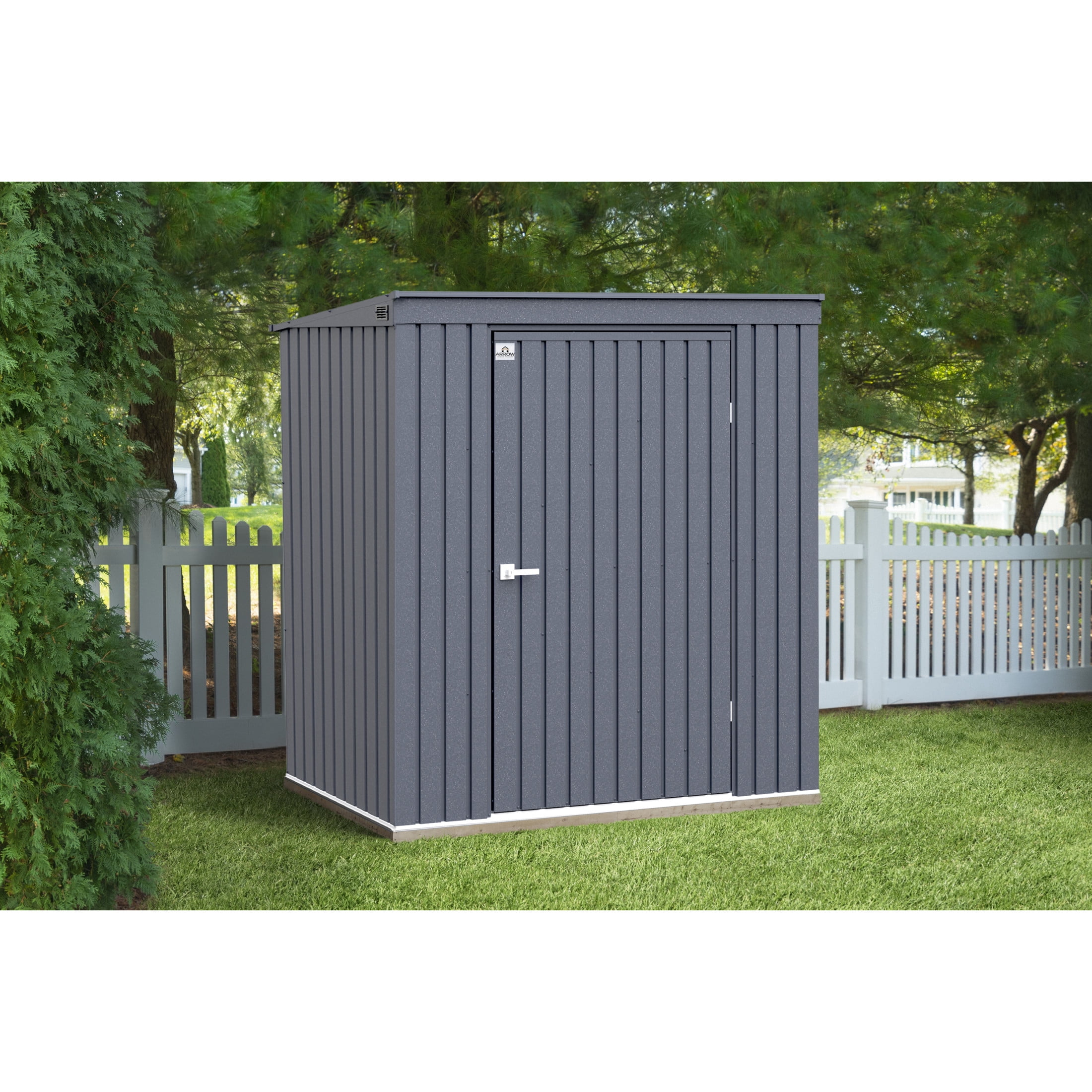 Arrow Elite 6 x 4 x 6 ft Anthracite Steel Storage Shed
