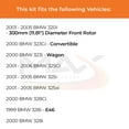 thumbnail image 2 of MAX Advanced Brakes - Front Brake Kit For 2001-2005 BMW 320i| Carbon Ceramic Brake Pad and Rotor Kit| Drilled Slotted Brake Rotors, 2 of 9