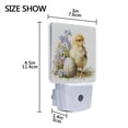 thumbnail image 4 of Chicken Beside Flowers Easter Eggs LED Night Light Sensor Lamp Plug-in Adjustable Brightness 2 Pack, 4 of 7