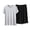 Silver, variant on BaoFuBaoMei Pajamas for Men 2 Piece Set Big and Tall Crew Neck Lounge Sets Short Sleeve Top and Shorts Sleepwear Sets Comfy Soft Loungewear with Pockets