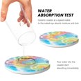 thumbnail image 5 of Round Ceramic Car Coasters 2 Pack Absorptive Clean Cork Bottom For Anti-Slip Use On Most Cars Lightseagreen Tie-Dye Background Vibrant Colors And Swirling, 5 of 8