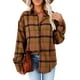 thumbnail image 1 of Blusa a cuadros para mujer, con botones, manga larga, holgada, para otoño e invierno, camisa a cuadros para mujer, blusa para fiesta de trabajo diaria, 1 of 6