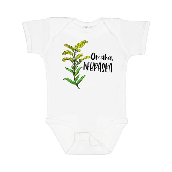 Inktastic Omaha, Nebraska Goldenrod Flower Boys or Girls Baby Bodysuit