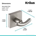 thumbnail image 2 of Kraus Bathroom Towel Hooks, Brushed Nickel Finish, 2 of 8
