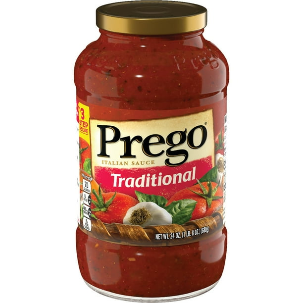 Prego Pasta Sauce Traditional Italian Tomato Sauce 24 Ounce Jar Walmart Com