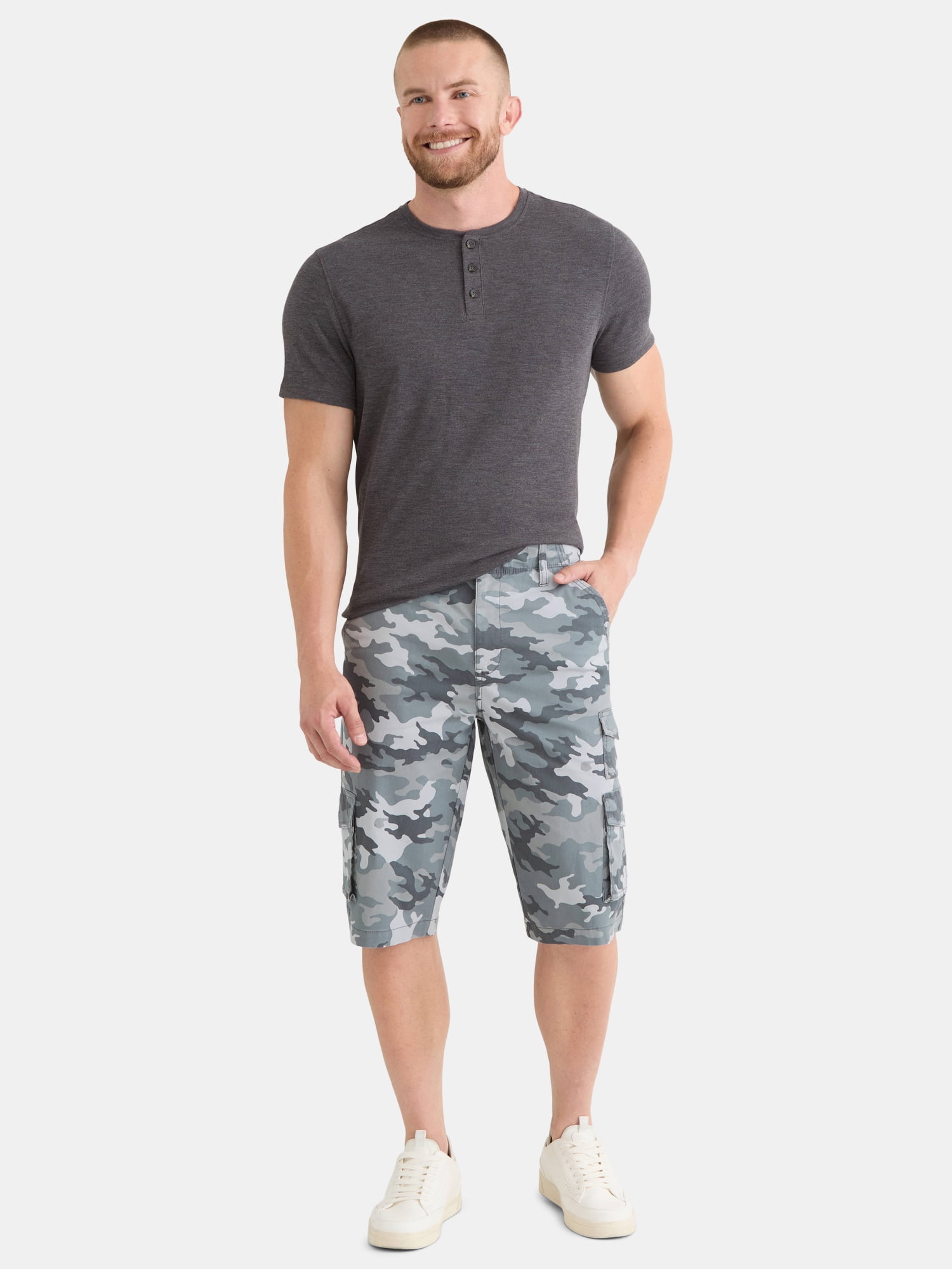 George Men's & Big Men's Relaxed Fit Messenger Cargo Shorts, 14" Inseam, Sizes 30-42