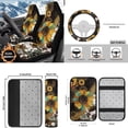 thumbnail image 5 of KUIFORTI Sunflower Leopard Print Front Car Seats Cover 6 Pieces with Car Seat Belt Cover Auto Center Console Pad Cars Steering Wheel Cover Personalized Fits Most Cars, Sedans, SUVs, 5 of 6