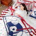 thumbnail image 5 of Erosebridal Red & Navy Dripping Baseball Field & Red Bats Graphic Bedding Comforter Set 7-Piece, Sport Graphic King Bedding Sets for Boys And Girls Kids,Super Cozy Room Decor, 5 of 5