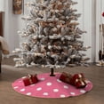 thumbnail image 4 of Sikiie Dots On Rose Red Background Nativity Christmas Tree Skirt, Jesus Christian Winter Holiday Tree Mat Decoration(30-48IN)48", 4 of 6