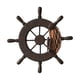 thumbnail image 2 of Adorno colgante de pared con volante de barco de madera, versátil, 22,5 x 22,5 cm, para decoración de interiores de cocina, con temática marina, 2 of 9
