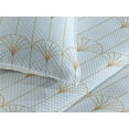 thumbnail image 3 of Ambesonne Art Deco Quilted Bedspread Set 3 Pcs, Blue Simple Vintage Motif, Queen, Pale Blue and Sand Brown, 3 of 4