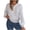 White, variant on Lovskoo 2024 Sweaters for Women Long Sleeve Casual V-Neck Button Hollow Out Lantern Sleeve Top Sweater White