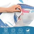 thumbnail image 3 of Yayeee Kitchen Curtains Tier Pair Light Filtering 27"x36" Rod Pocket Short Cafe Window Panel, Pink Hand Drawn Sailboats, 3 of 7