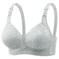 thumbnail image 3 of ALLLIST Women Bras Wirefree Silver Embroidery Bralette Soft T Shirt Bras for Ladies Size 36-46, 3 of 4