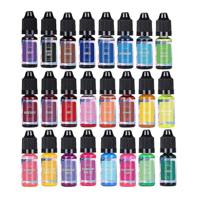 Liquid Candle Colour Concentrate - 24 Bright Colors For Diy Candle Making - Non-toxic, Easy To Use Candle Dye Supplies