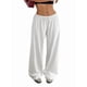 thumbnail image 3 of Pantalones Deportivos Anchos para Mujer, con Cordón, Holgados, de Cintura Alta y Sueltos, Informales XL, 3 of 9