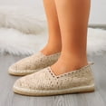 thumbnail image 4 of Vedolay Summer Casual Shoes Women's Comfort Loafers,Classic Slip on Flat Shoes for Ladies,Beige 9, 4 of 5