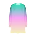 thumbnail image 4 of GigrtiJin Womens Oversize Gradient Sweatshirt Long Sleeves Round Neck Pullover Blouses Casual Loose Basic Tops, 4 of 5