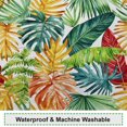 thumbnail image 4 of JOOCAR Green Tropical Leaves Palm Banana Leaf Polyester Shower Curtain with Hooks 72x72 inch, 4 of 7