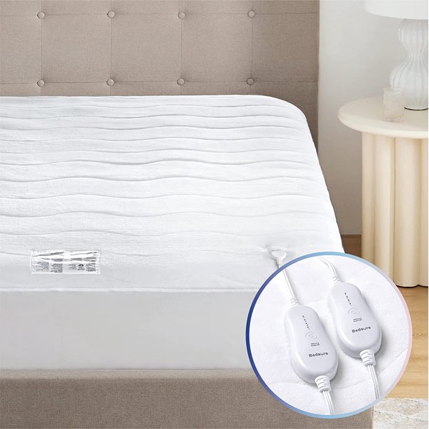 Bedsure Heated Mattress Pad King Size Dual Control Electric Mattress