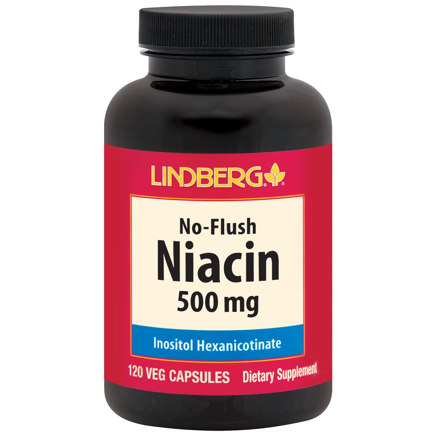 Niacin 500mg Flush Free | 120 Capsules | Vitamin B3 Supplement | by Lindberg