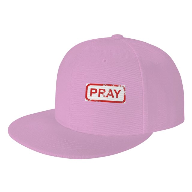ZICANCN Pray Character Pattern Baseball Caps, Trucker Hats for Men And Women, Adjustable Breathable Flat Caps, Pink