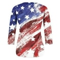 thumbnail image 5 of USSUMA Womens Plus Tops and T-Shirts 4th of July Shirts for Women 3/4 Sleeve T Shirts Loose Casual Tee T-shirt Basic Summer Tops Blouses 2022 Beach, 5 of 5