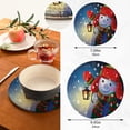 thumbnail image 3 of SKYSONIC Christmas Snowman Lantern Pot Holders Trivets, 2 Pcs Heat Resistant Trivets,Winter Snowflake Cotton Thread Weave Mats for Hot Pads Pans Pot Bowl Teapot for Kitchen Decor, 3 of 7