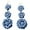 Blue, variant on Boho Camellia Flower Dangle Hook Long Earrings for Women Blossom Layered Tassel Dangling Drop Golden Plated Huggie Hoops Earring Chic Jewelry Gifts Wedding Bridal