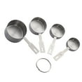 thumbnail image 1 of unbranded 4Ud De 4 Tazas Medidoras De Acero Inoxidable Para Cocina Hogar Con Escalas Graduadas, 1 of 8