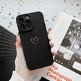 thumbnail image 3 of for iPhone 14 Pro Max Case Heart Cute Girly Sweet Girly Slim Thin Flexible Pattern Soft Silicone Camera Protective Phone Case for iPhone 14 Pro Max (Black), 3 of 15
