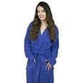thumbnail image 5 of Women 100% Luxury Terry Cotton Hooded Shawl Bathrobe Toweling Spa, 5 of 9